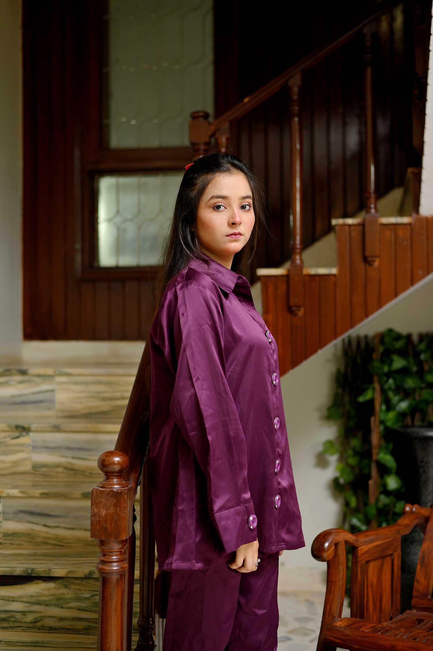 Mehdi-Inn Collar Cuff Shirt with Cigarette Pants