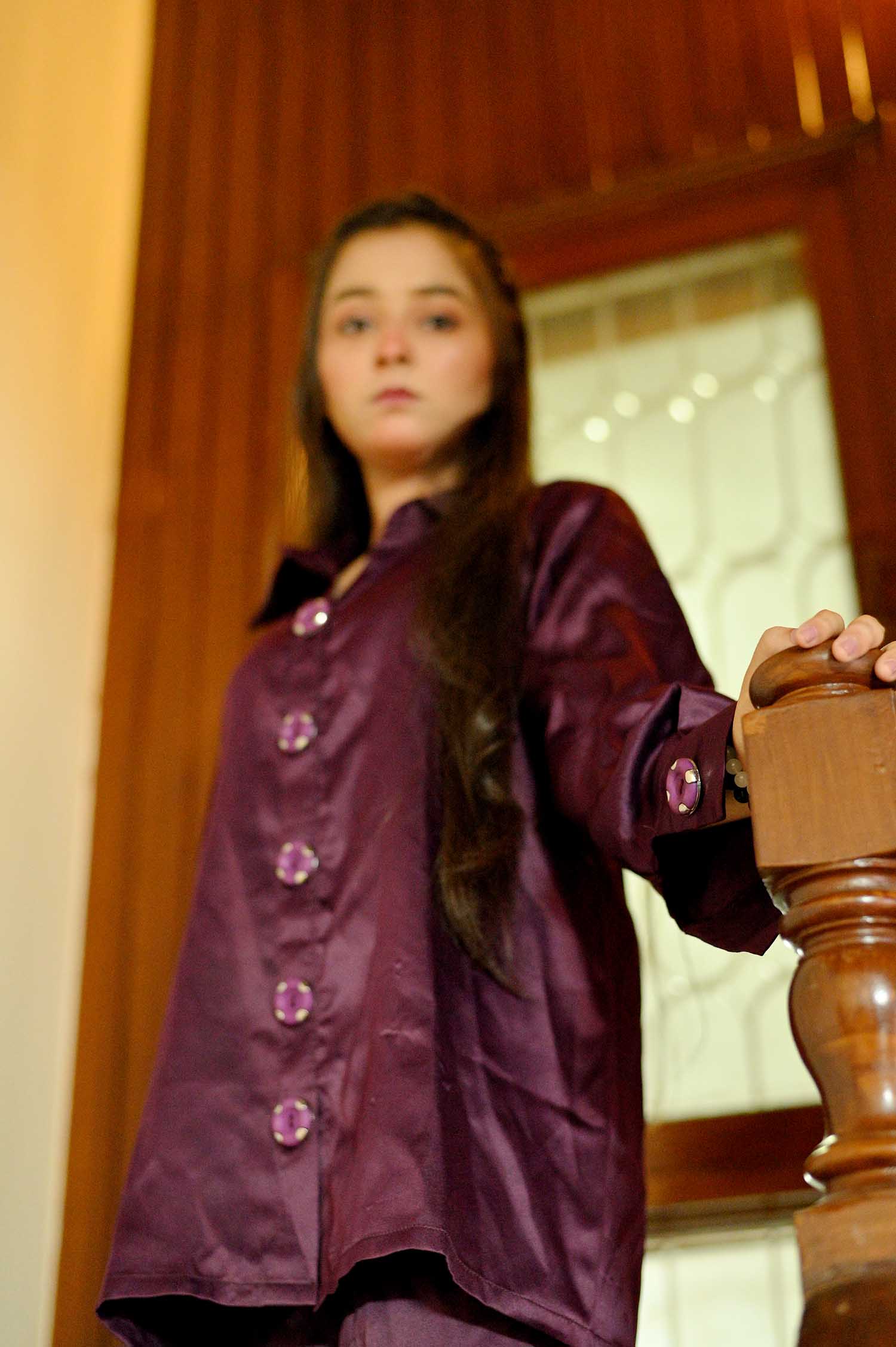 Mehdi-Inn Collar Cuff Shirt with Cigarette Pants