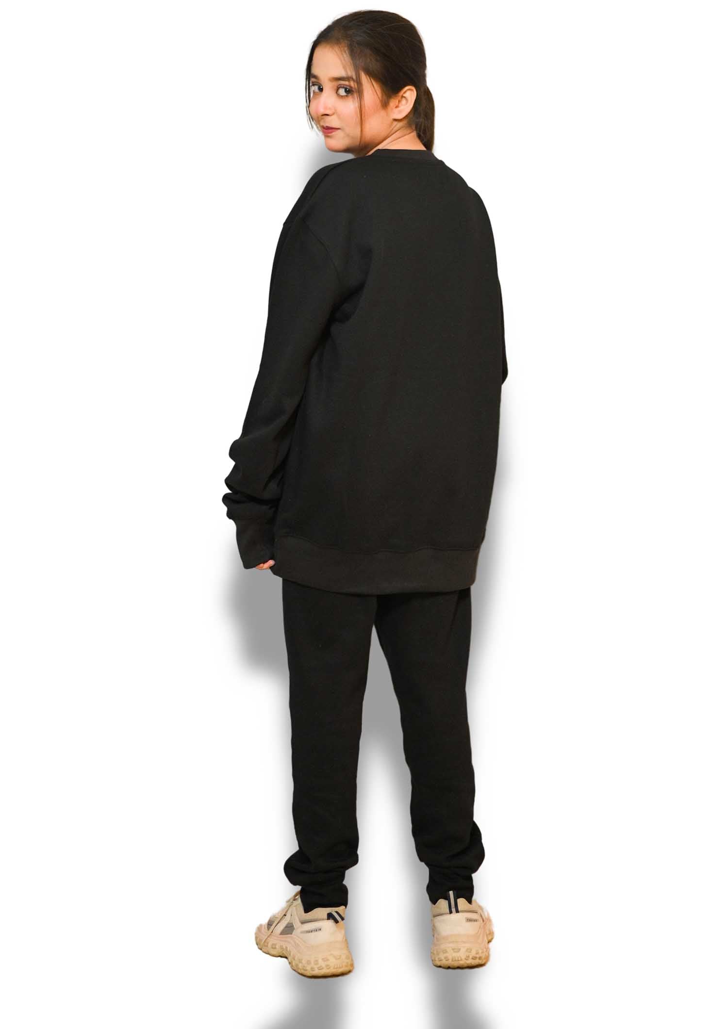 Black Basic Sky Broom Sweatshirt