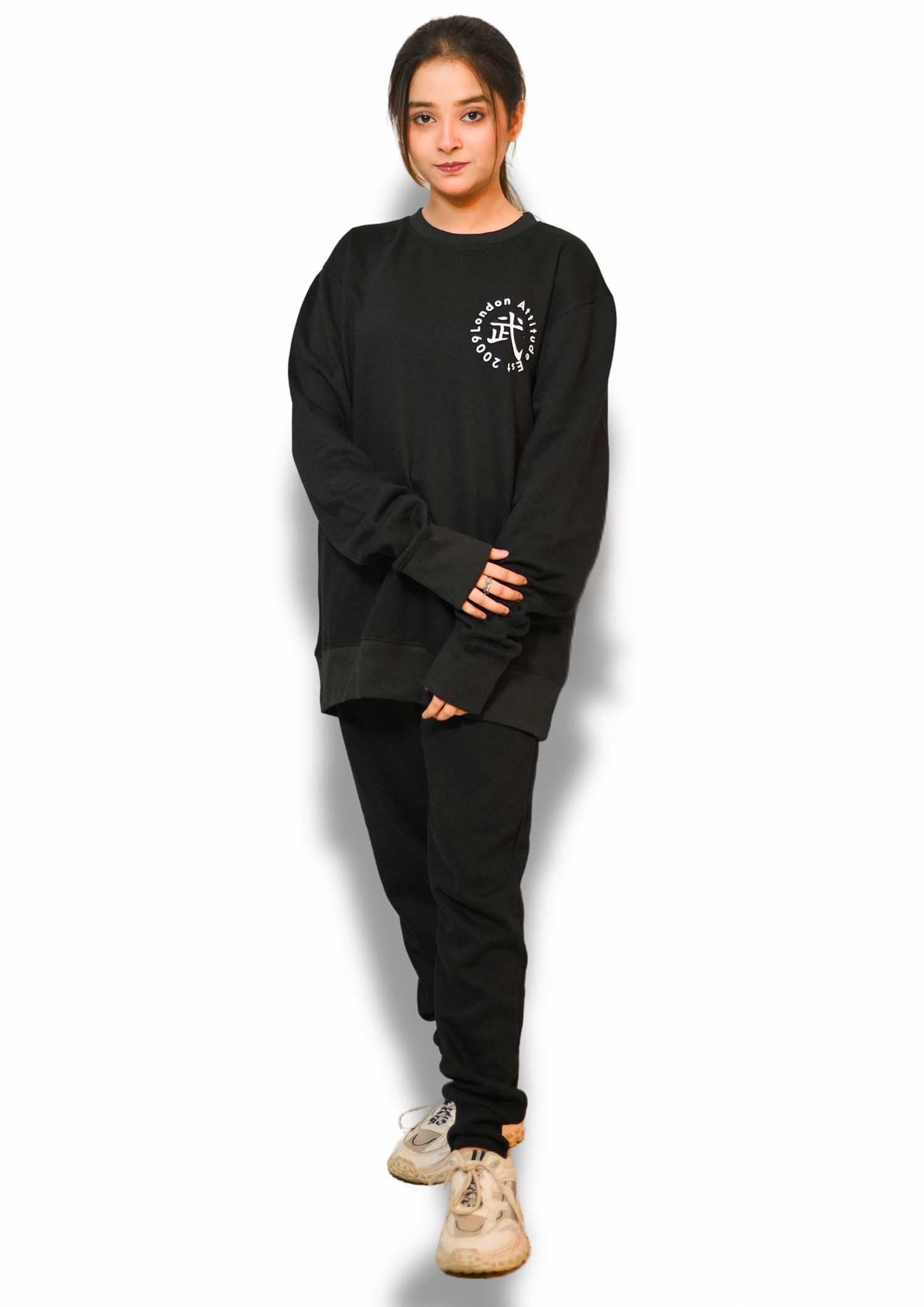 Black Basic Sky Broom Sweatshirt