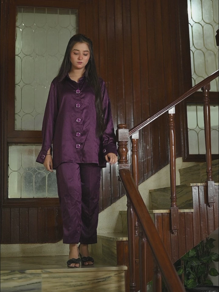 Mehdi-Inn Collar Cuff Shirt with Cigarette Pants